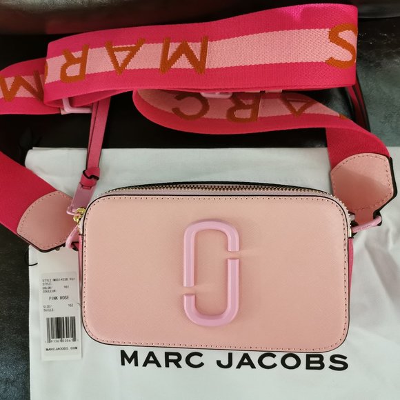 Marc Jacobs, Bags, Marc Jacobs Snapshot Bag With Pink Strap